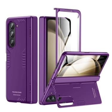 Imagem de Capa de telefone Kaiiecal Samsung Z Fold 5 com suporte roxo