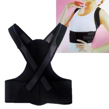 Imagem de Colete Lombar Reforçada Corretor Postural Para Coluna Tamanho:m