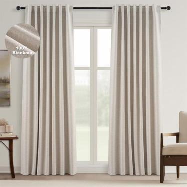 Imagem de Cortinas Topfinel Boho Farmhouse Blackout Linen 240x213cm 2 painéis