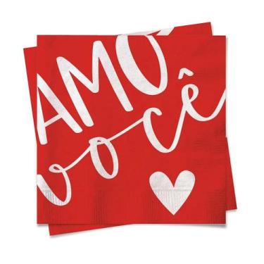 Imagem de Guardanapo de Papel 32,5x32,5cm Tanto Amor - 20 Un - no-brand