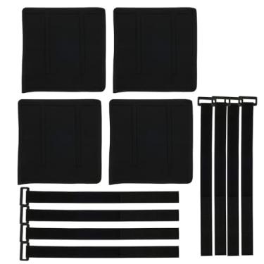 Imagem de Tcwhniev 4 peças de beliche almofada de escada confortável beliche capa antiderrapante protetor de degrau com 8 ganchos ajustáveis e alça de laço para