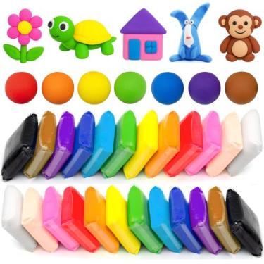 Imagem de 24 Massinhas Argila EVA que Pula Infantil Brinquedo Não Suja - Goal Ki