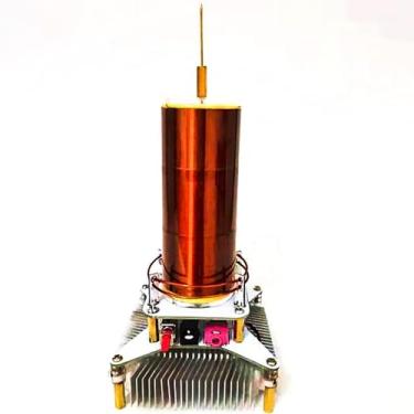 Imagem de Music Tesla Coil - Plasma Speaker Ion Windmill, Sound Solid Power Supply, Music Rotating Tesla Electric Coil, 24V DC Supply Voltage, Electric Arc Generator, Scientific Experimental Teaching Aids