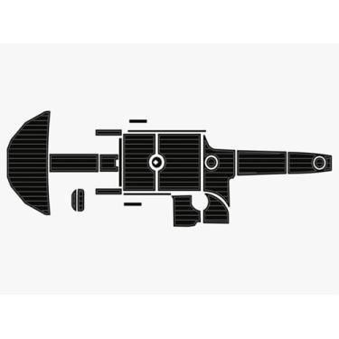 Imagem de Plataforma de natação Moomba Mojo 2.5 Cockpit 2013 6 mm Espuma EVA Faux Teak Marine Floor (preto sobre cinza escuro)