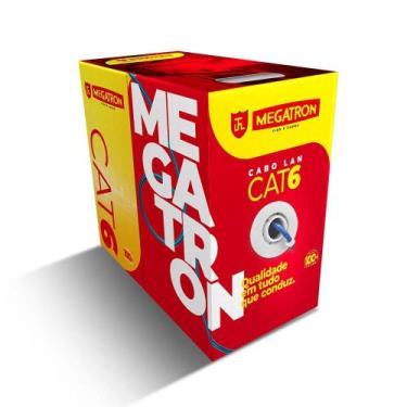 Imagem de Fio Cabo Rede Megatron CAT6 4 Pares 100M Vermelho 2381