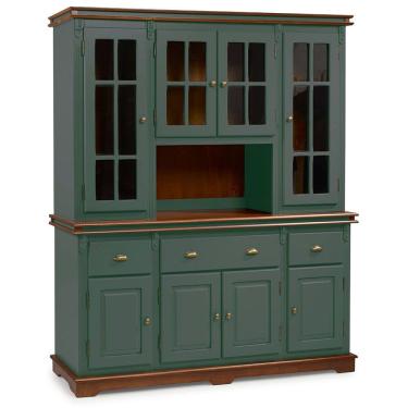 Imagem de Cristaleira Arca e Oratório com Nicho 8 Portas 3 Gavetas Manchester 2049 Linz Móveis - Verde Musgo/Imbuia Glazer