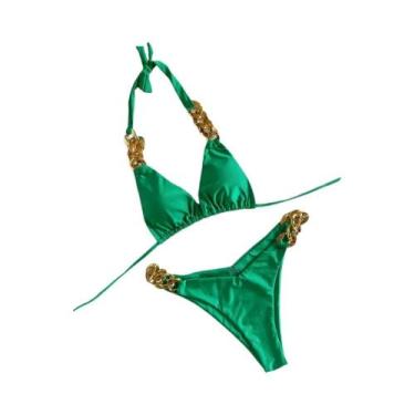 Imagem de Biquini Feminino Sexy com Bojo - Modelo Halter Triângulo Brasileiro 20