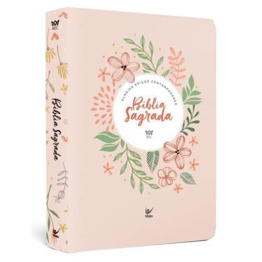 Imagem de Biblia Aec - Letra Gigante - Capa Pu Impresso - Salmao Flores