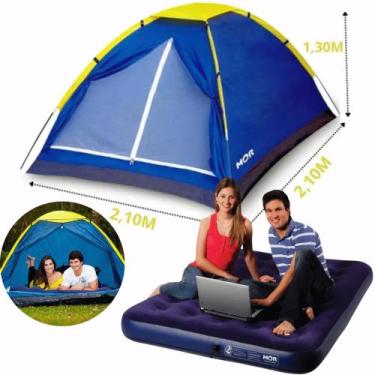 Imagem de Barraca de Camping Mor Colchão de Casal inflável, Azul