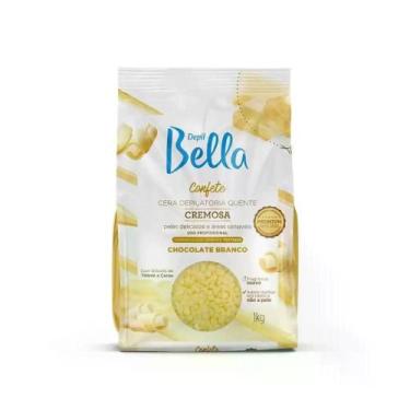 Imagem de Cera Depilatória Confete Chocolate Branco Depil Bella 1KG