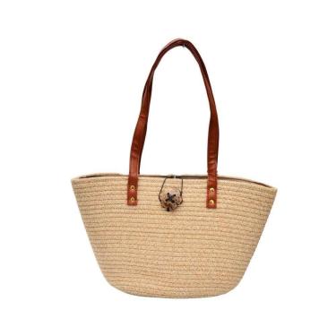 Imagem de Bolsa De Palha Tote Bag Casual Chic Pagani Pg6928 Bege