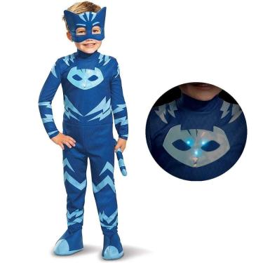 Imagem de PJ Máscaras Catboy Deluxe tamanho XL 7/8 anos Meninos Light Up