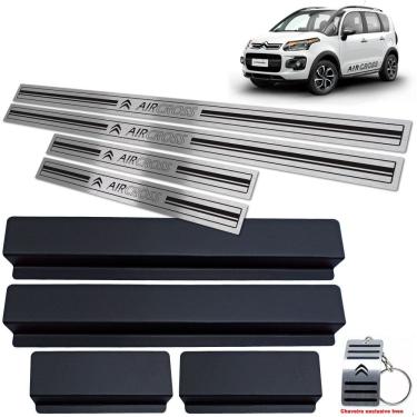 Imagem de Soleira Citroen Aircross 2011 a 2016 Preto Baixo Relevo