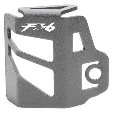 Imagem de Tampa de enchimento de óleo de motocicleta protetor de reservatório de fluido de freio frontal compatível com Y&AMAHA FZ6 FZ-6 ZF6N FZ6R FZ6S Fa&zer (cinza)