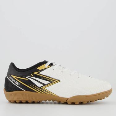 Imagem de Chuteira Penalty Líder Y-4 Society Juvenil Branca e Preta