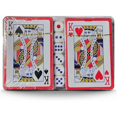 Imagem de Kit Baralho Duplo 108 Cartas + Dados 6 Lados – Jogos e Diversão