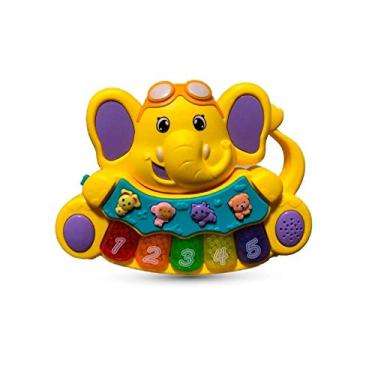 Imagem de Pianinho Musical com Som e Luzes Elefante Amarelo Zoop Toys