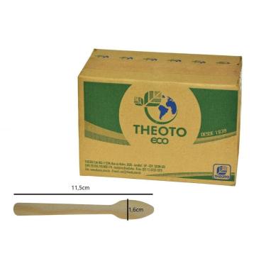 Imagem de Colher sobremesa pazinha sorvete de madeira c/1000