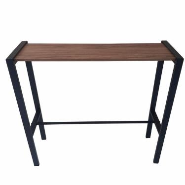 Imagem de Aparador prateleira industrial mônaco mdf amêndoa 80cm