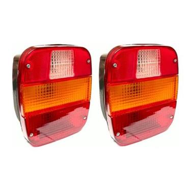 Imagem de Par Lanterna Traseira Caminhão Vw Ford Cargo Constellation - STORE AUT