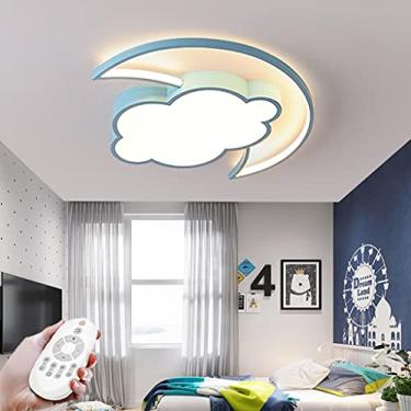 Imagem de Luminária de teto LED para quarto infantil Luminária de teto moderna regulável com controle remoto Lustre para decoração de quarto de menino e menina Sala de estar Restaurante Escritório Ilu