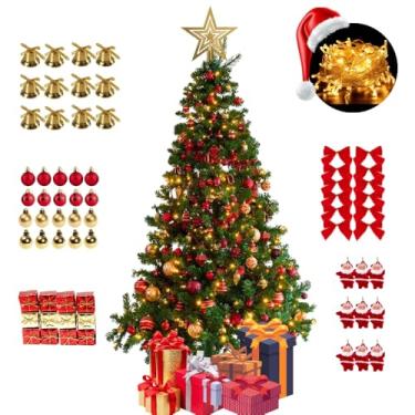 Imagem de Kit 80 Pendentes Enfeites Árvore De Natal Pinheiro Canadense Pinheirinho Decoração Natalina De Luxo Premium