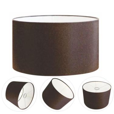 Imagem de Cúpula Abajur Cilíndrica Cp-7023 Ø50x21cm Café - Vivare