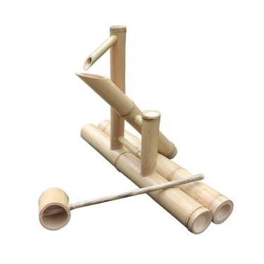 Imagem de Fonte de água de bambu Feng Shui, fontes independentes ao ar livre fonte de decoração de jardim zen interno ou externo, decoração de sistema de circulação de água para paisagismo ao ar livre, para