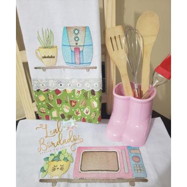 Imagem de Pano de prato bordados - Algodão 