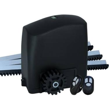 Imagem de Motor portão deslizante slider slim 300kg 2 controles 3m cremalheira -