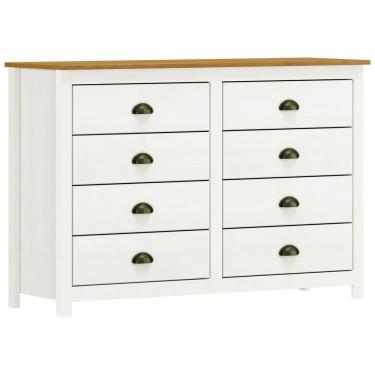 Imagem de Cômoda Para Quarto Closet 8 Gavetas Madeira Maciça Mazzaro F06 Branco Freijó - Lyam Decor