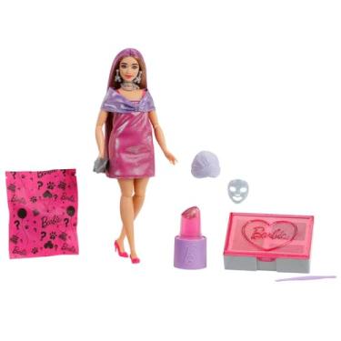 Imagem de Barbie Party Unboxed Boneca Get Ready With Me Vestido Rosa para crianças a partir de 3 anos