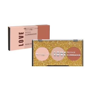 Imagem de Paleta Iluminador Max Love Cor 2 - Trio de Maquiagem, Brilho Intenso e Duradouro, Alta Pigmentação - Acabamento Radiante