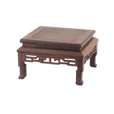 Imagem de Base de suporte de exibição Vaso de madeira bonsai prateleiras decorativas artesanato retrô base exibição(Grande)