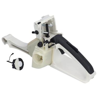 Imagem de Tanque de combustível traseiro Handle Gás Back Assembly Alta precisão resistente ao desgaste peça de substituição para motosserra 026 MS260 024 MS240 024AV 024S com tampa de óleo