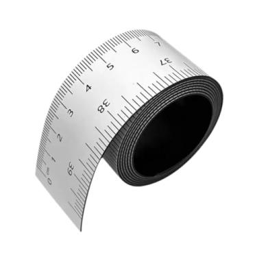 Imagem de Ioensy Fita de régua flexível de 100 cm, adesivo protetor de borda de moldura, prático, resistente, multifuncional, leve para bancadas de trabalho em trilhos, Branco