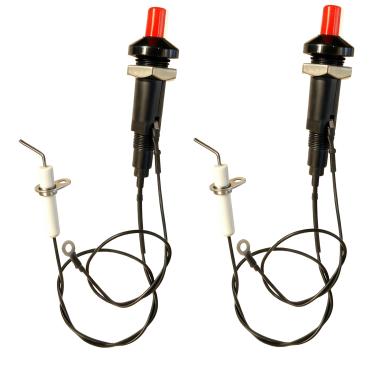 Imagem de Kit de ignição piezo pacote com 2 - Ignitor piezo com botão de propano RV com fio de eletrodo de cerâmica para churrasqueira a gás/fogão de acampamento/aquecedores externos