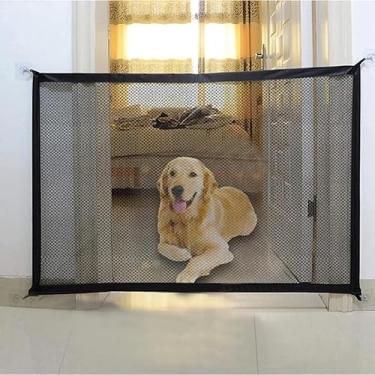 Imagem de Tela Protetora de Segurança para Bebês e Pets – Grade Portátil para Portas e Escadas, Reutilizável, em Nylon Resistente 182x76cm