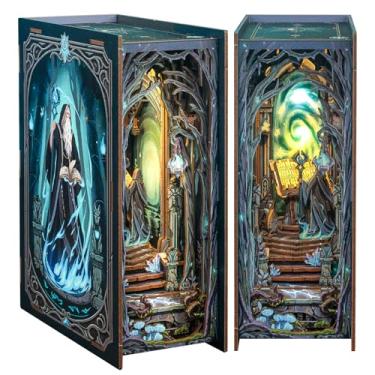 Imagem de Cutefun Book Nook Kit, DIY Miniature House Booknook Kit for Adults and Teens, DIY Dollhouse Bookshelf Insert with LED Light, Gifts for Family and Friends (The Gate of Wonderland)