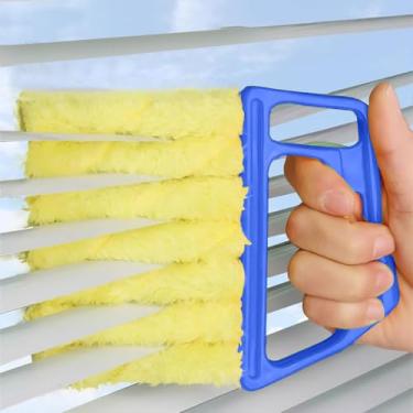 Imagem de Escova de limpeza de persianas, escova de limpeza de ar condicionado, removível - azul