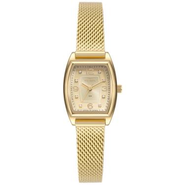 Imagem de Relógio Technos Feminino Ref: 2035mzw/1d Retangular Mesh Dourado