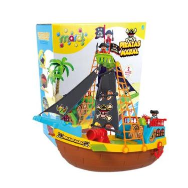 Imagem de Barco de Brinquedo Piratas com Acessórios Maral