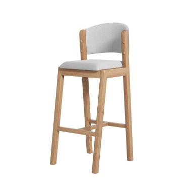 Imagem de Banqueta Antonella Linho área Gourmet - 7 Decor Prata