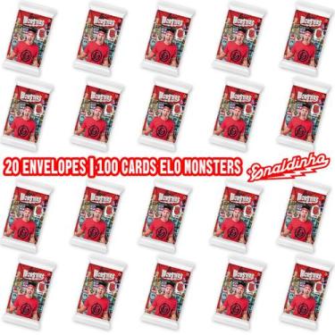 Imagem de Kit 100 Cards Elo Monsters Sortidos Oficial  20 Flow Pack Enaldinho - 