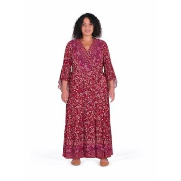 Imagem de City Chic Vestido feminino plus size - Adhara Maxi, Vermelho, 48
