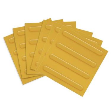 Imagem de Piso Tatil Chao Cegos Kit 6 Uni Pavimentaçao Antiderrapante Acessibili