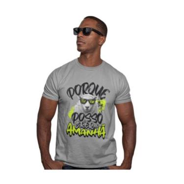 Imagem de Camisa Cristã Religiosa Personalizada Porque Ele Vive Posso Crer no Am