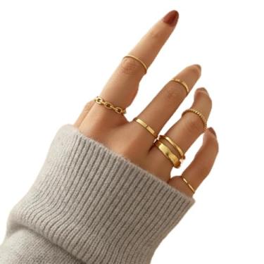 Imagem de 7 peças elegante anel criativo unissex para homens e mulheres joias finas vida diária namoro decoração para festa de formatura