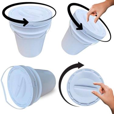 Imagem de Baldes Para Iogurteira 20L Tampa De Rosquear - Kit 7 Pçs