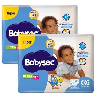 Imagem de Kit Fralda Descartável Babysec UltraSec Hiper XXG 48 Unidades - 2 Unidades